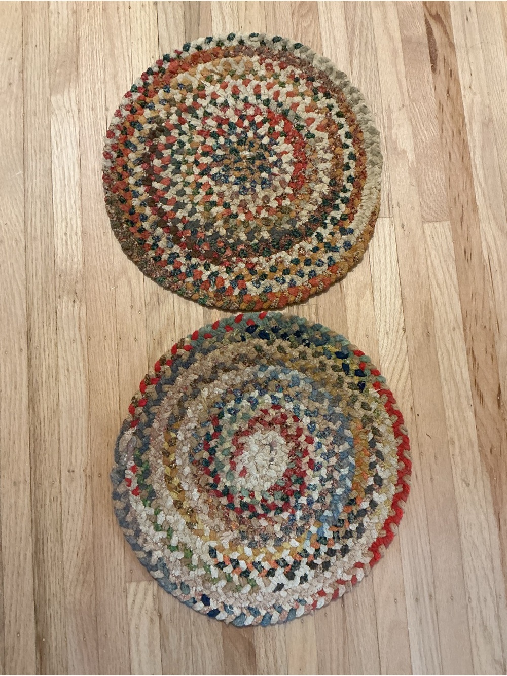 Vintage Braided Decor Accent Mats - Chair Pads